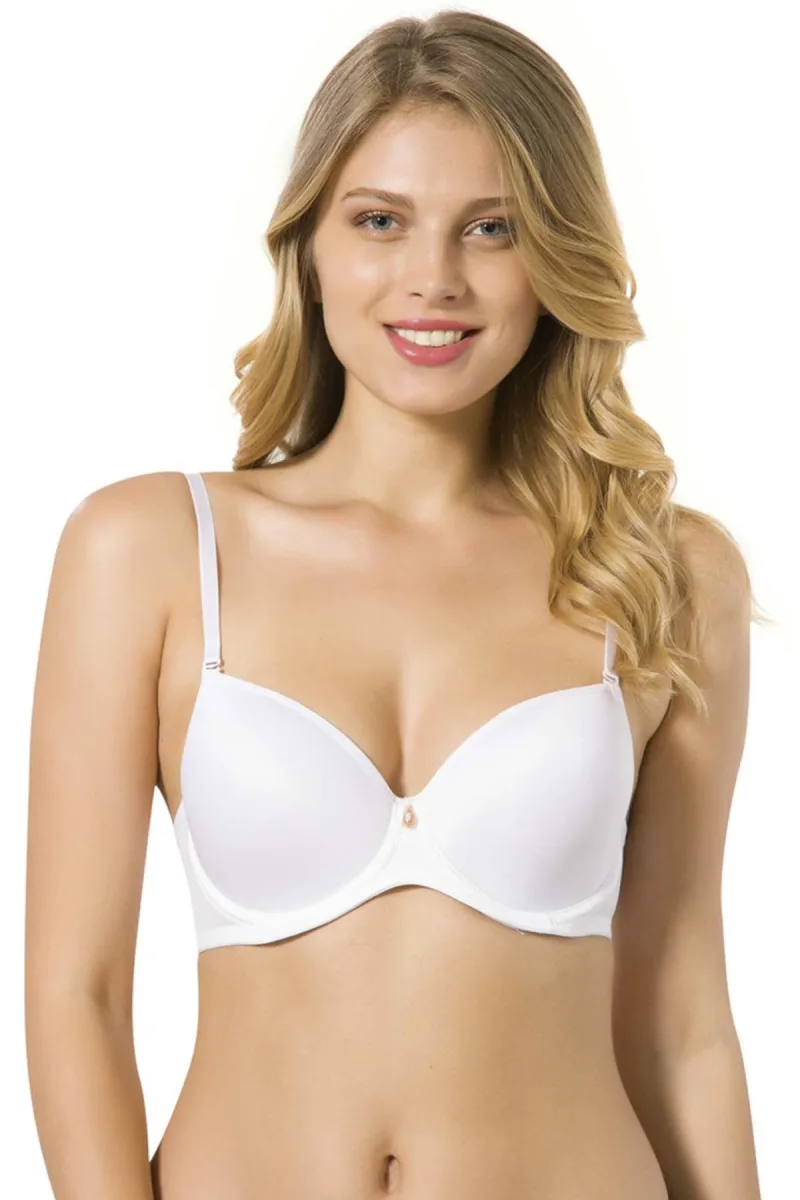 Balenli Mikro Soft Cup Desteksiz Sütyen | Beyaz 9700
