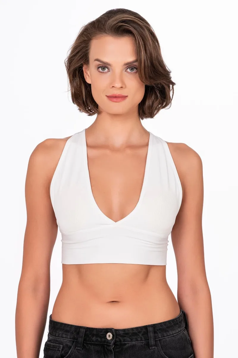 Çapraz Sırt Detay Fitilli Spor Büstiyer