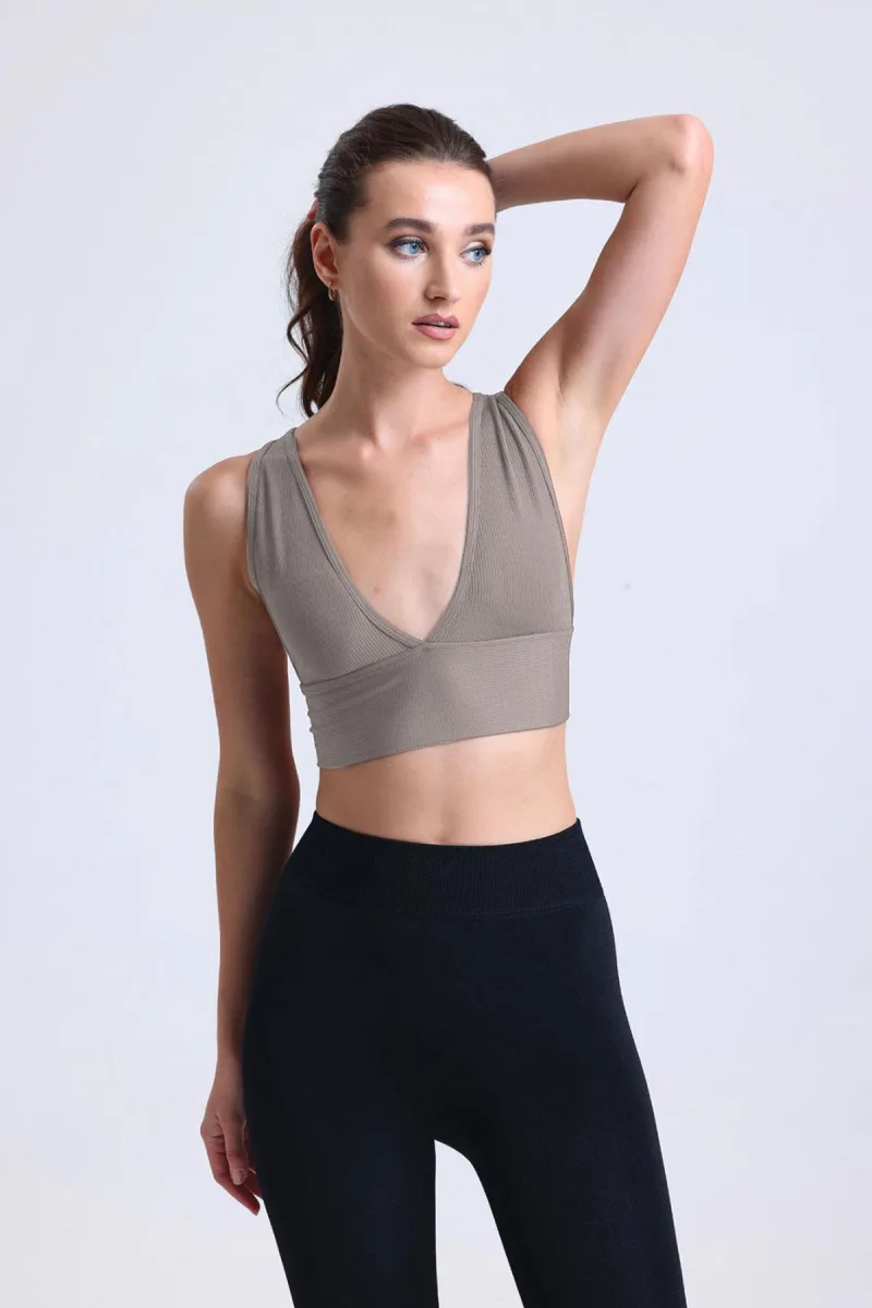 Çapraz Sırt Detay Fitilli Spor Büstiyer