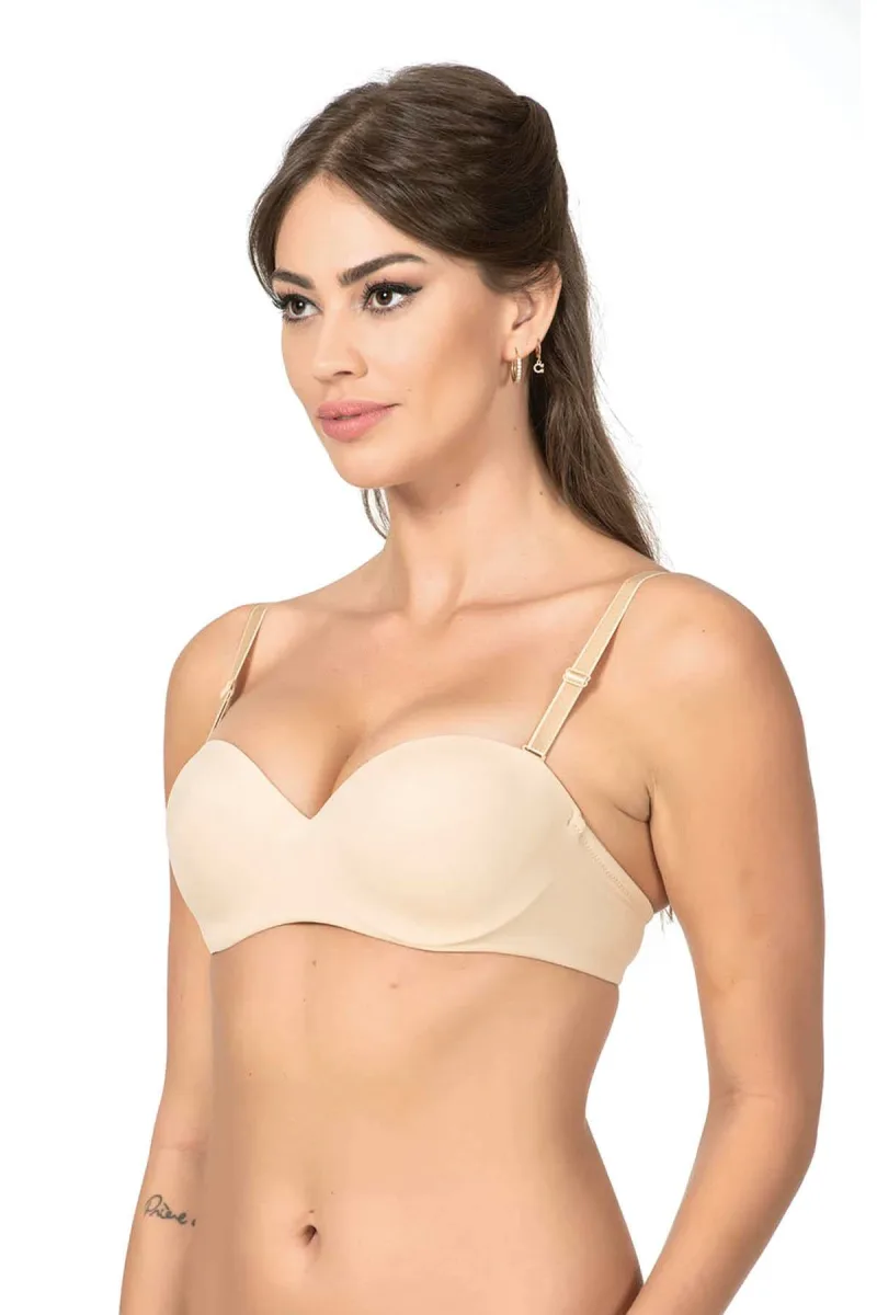 Dikişsiz Ayarlanabilir Askılı Desteksiz Sütyen | Ten 1110