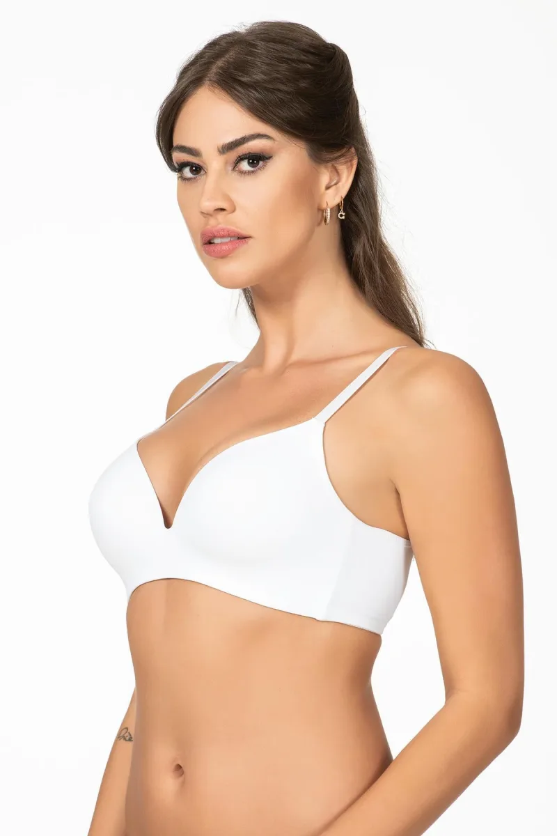 Dikişsiz İz Yapmayan Desteksiz Sütyen | Beyaz 1144