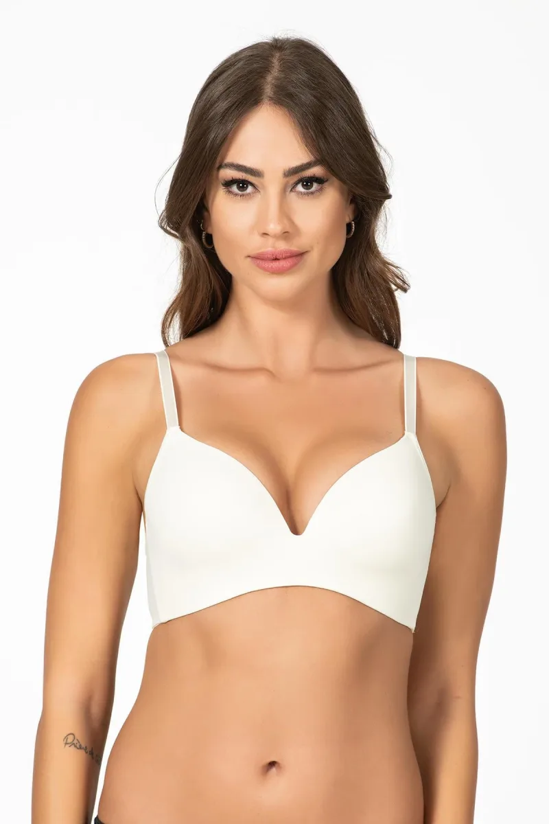Dikişsiz İz Yapmayan Desteksiz Sütyen | Ekru 1144