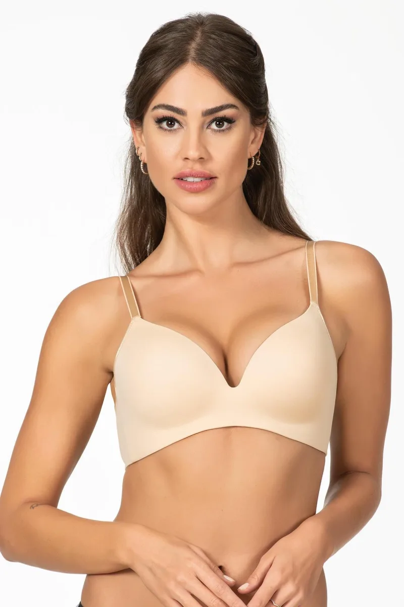 Dikişsiz İz Yapmayan Desteksiz Sütyen | Ten 1144