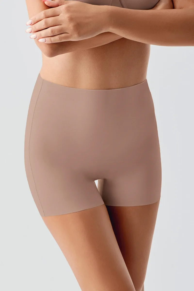 Kadın İz Bırakmayan Lazer Kesim Şort | Cappuccino 9205