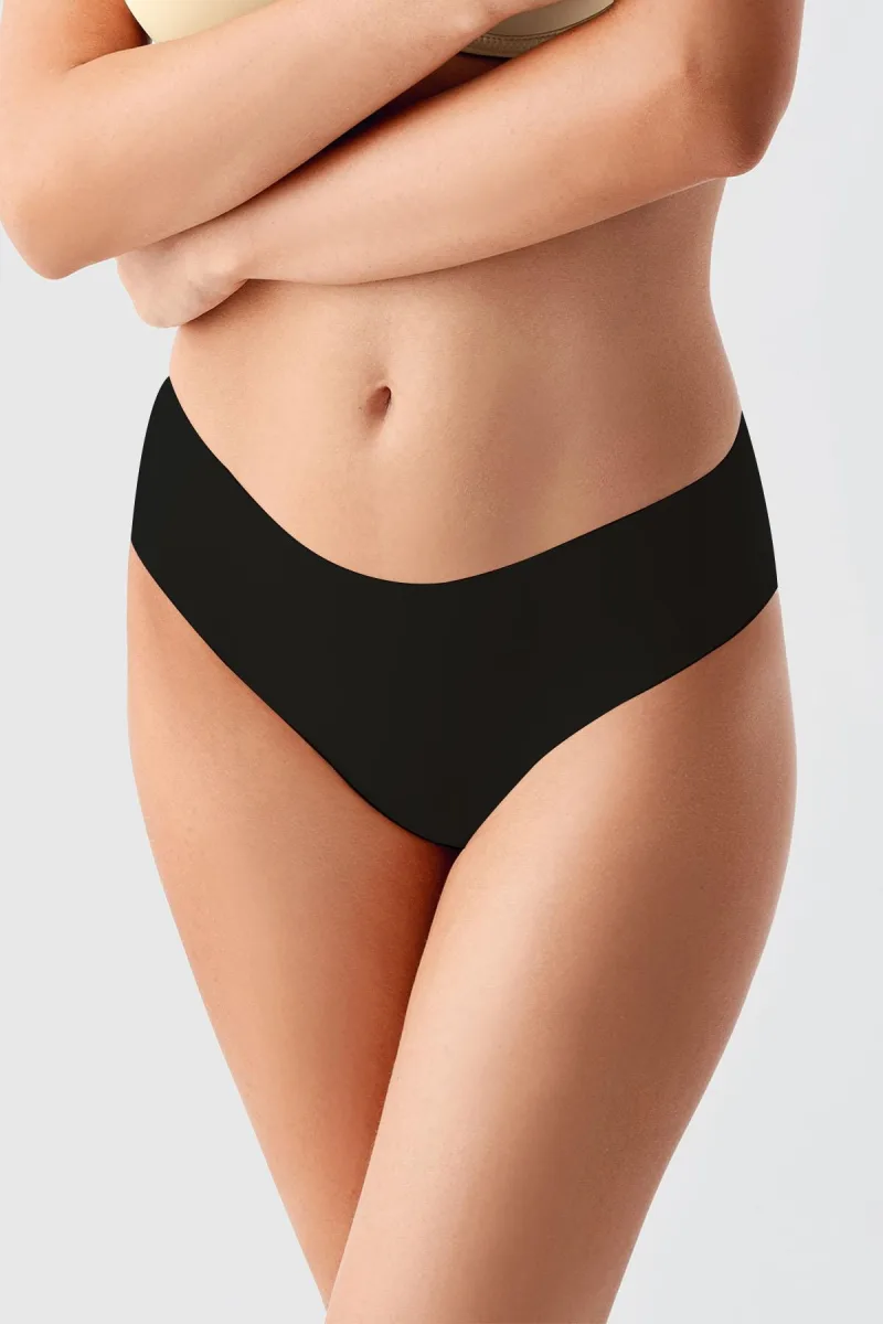 Kadın Lazer Kesim Mikro Modal Seamless Külot | Siyah 9203