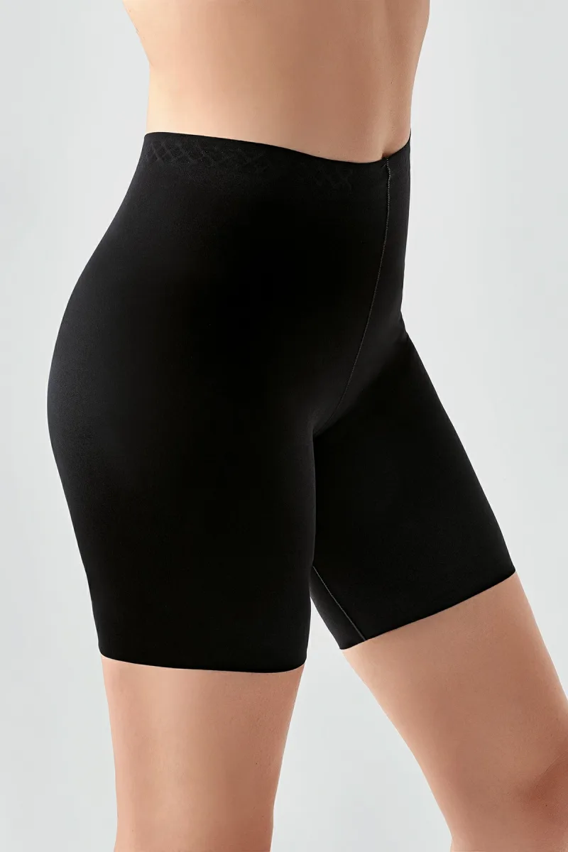 Kadın Lazer Kesim Şort Korse | Siyah 9210-A