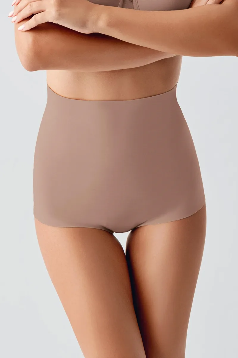 Kadın Lazer Kesim Yüksek Bel Slip Korse | Cappuccino 9208