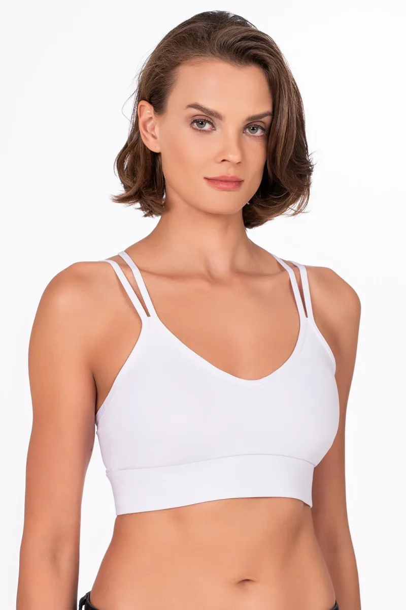 Kadın Sırt Detaylı Kaplı Spor Sütyen
