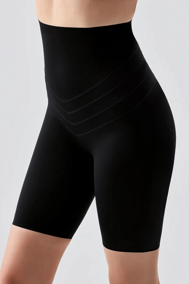 Kadın Yüksek Bel Şort Korse | Siyah  9604