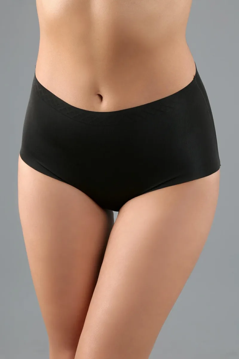 Lazer Kesim Yüksek Bel Bato | Siyah 9201