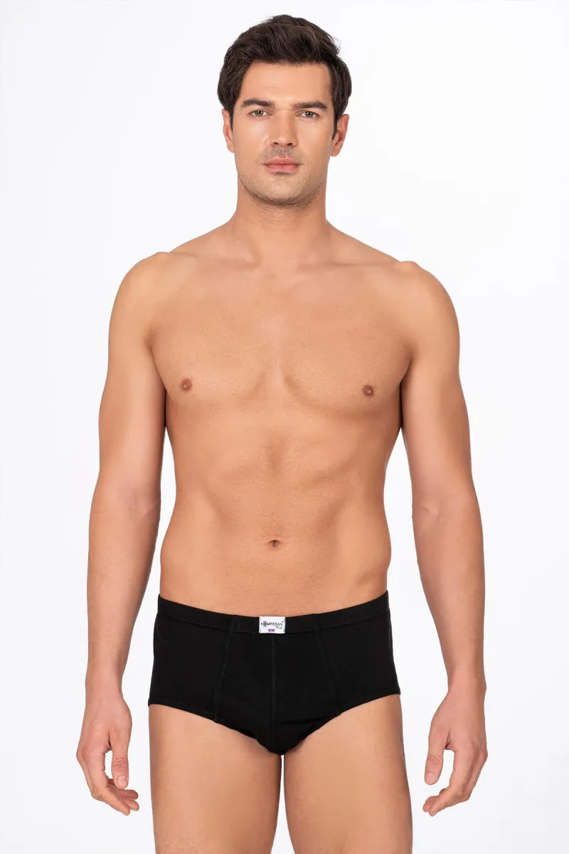 Pamuklu Penye Süprem Esnek Rahat Slip Külot | Siyah K0037